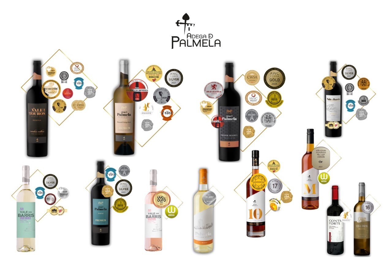 ADEGA DE PALMELA ARRECADA MAIS DE 70 MEDALHAS EM CONCURSOS DE VINHOS NACIONAIS E INTERNACIONAIS EM 2021